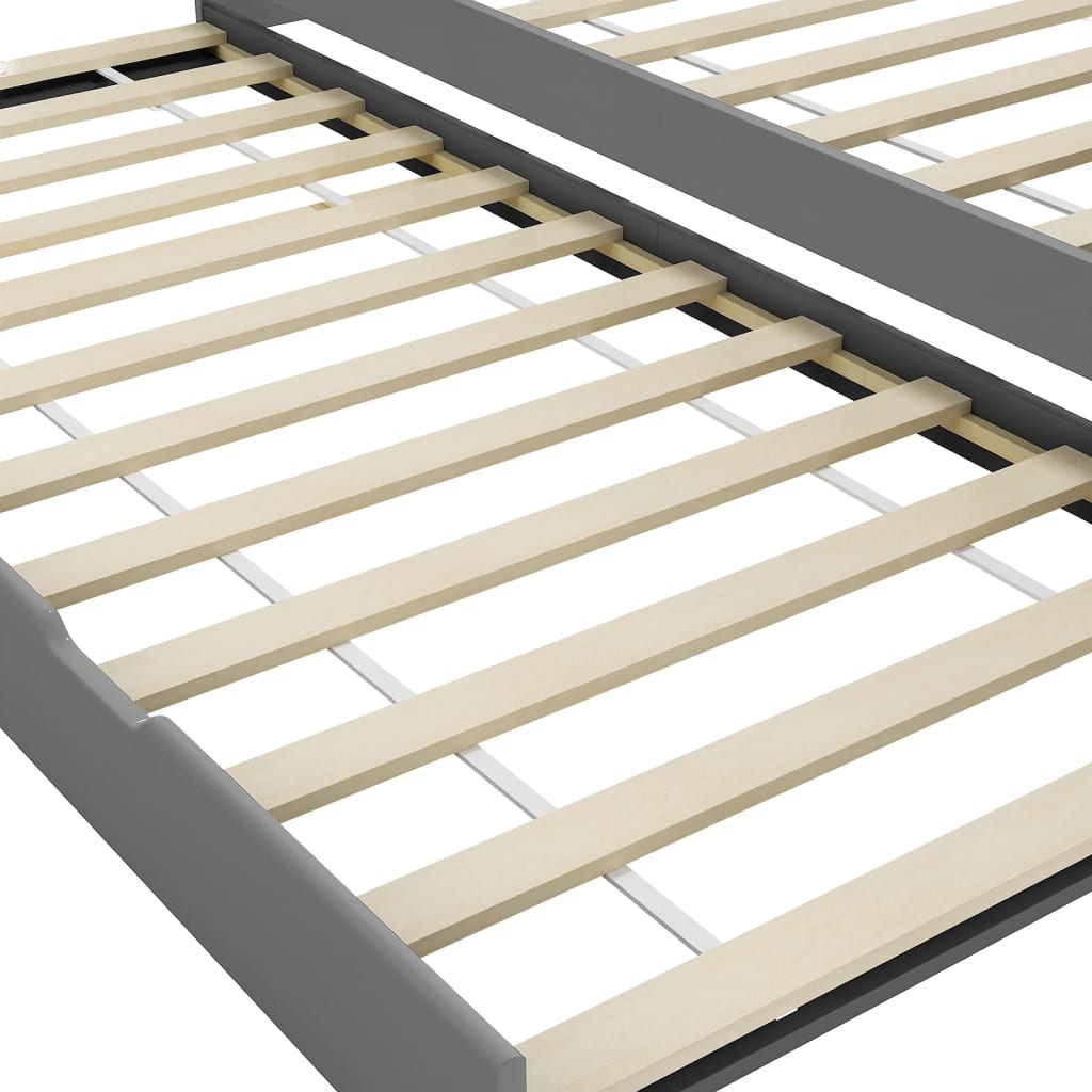 Estrutura sofá-cama de puxar 90x200 cm madeira pinho cinzento