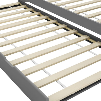 Estrutura sofá-cama de puxar 90x200 cm madeira pinho cinzento