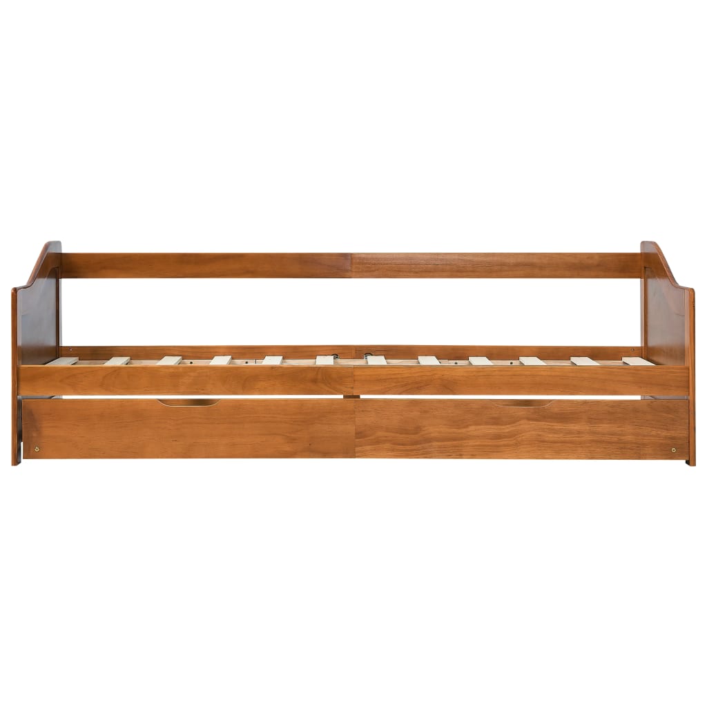 Estrutura sofá-cama de puxar 90x200 cm madeira pinho castanho