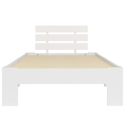 Estrutura de cama 90x200 cm pinho maciço branco