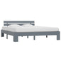 Estrutura de cama 180x200 cm pinho maciço cinzento