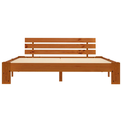 Estrutura de cama 180x200 cm pinho maciço castanho mel