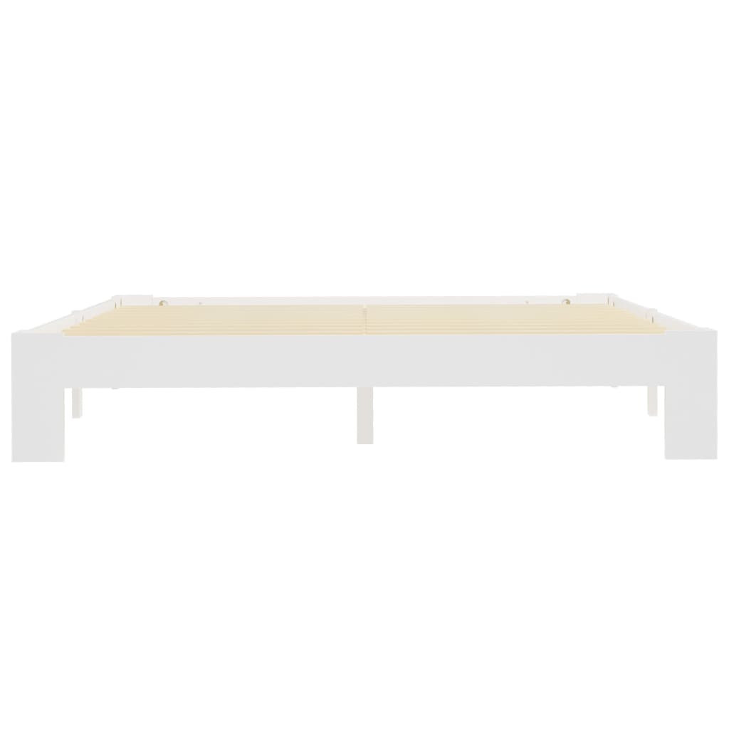 Estrutura de cama 160x200 cm pinho maciço branco