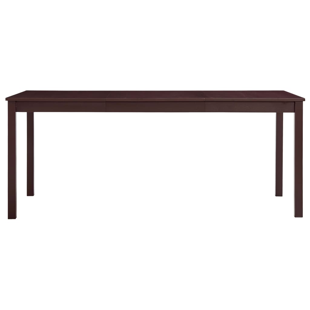 Mesa de jantar 180x90x73 cm madeira de pinho castanho-escuro