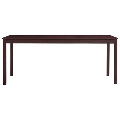 Mesa de jantar 180x90x73 cm madeira de pinho castanho-escuro