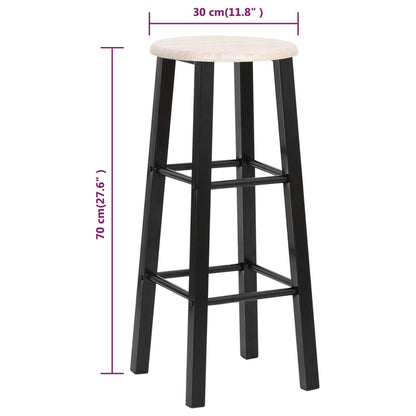 Bancos de bar 2 pcs MDF preto