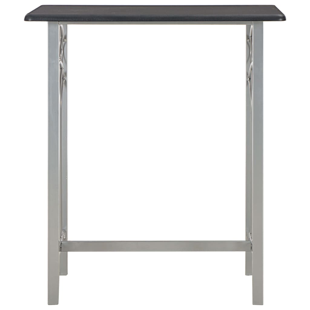 3 pcs conjunto de bar em madeira e aço preto