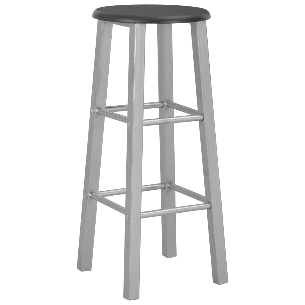 3 pcs conjunto de bar em madeira e aço preto