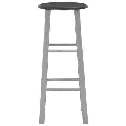 3 pcs conjunto de bar em madeira e aço preto