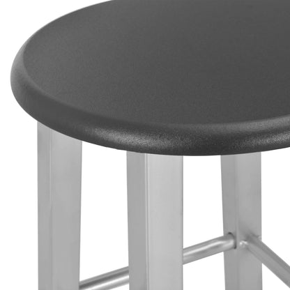 3 pcs conjunto de bar em madeira e aço preto