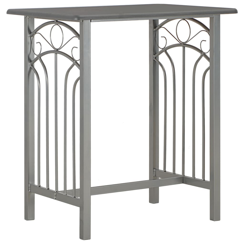 3 pcs conjunto de bar em madeira e aço antracite