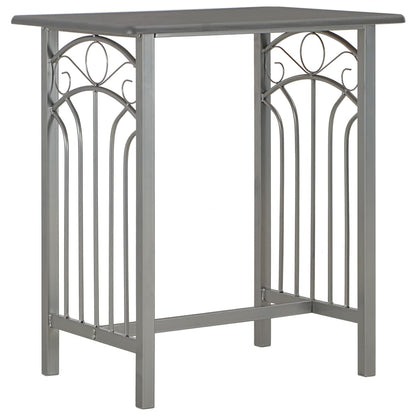 3 pcs conjunto de bar em madeira e aço antracite