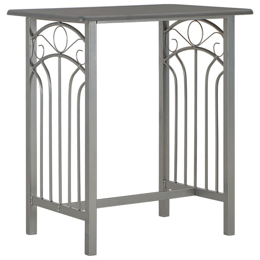 3 pcs conjunto de bar em madeira e aço antracite
