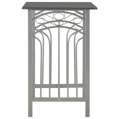 3 pcs conjunto de bar em madeira e aço antracite