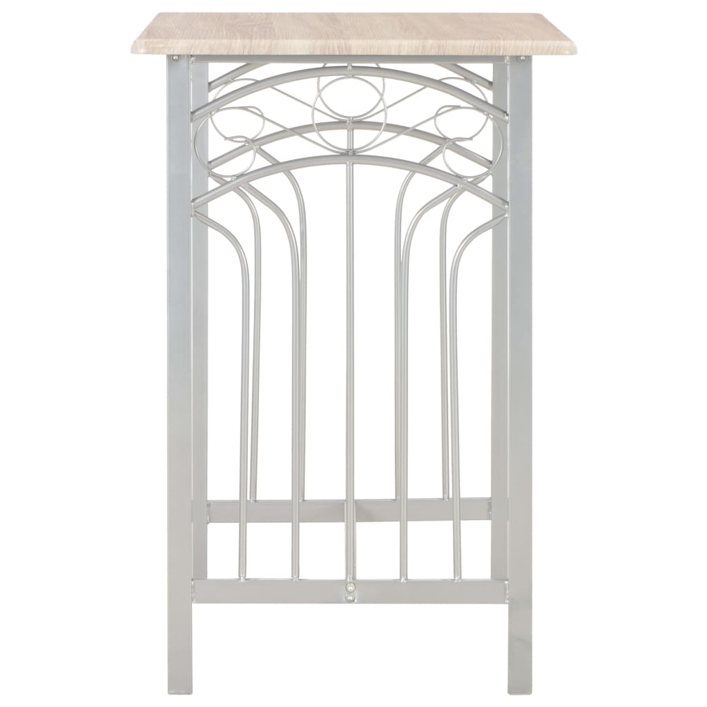 3 pcs conjunto de bar em madeira e aço
