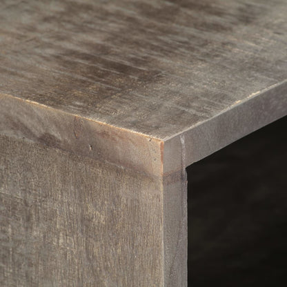 Móvel TV de madeira mangueira áspera maciça cinzento