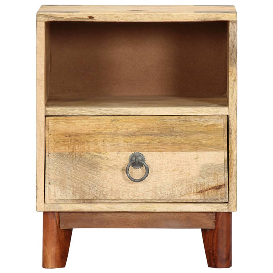 Mesa de cabeceira 40x30x52 cm madeira mangueira áspera maciça