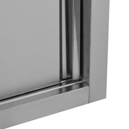 Móvel parede cozinha portas correr 120x40x50 cm aço inoxidável