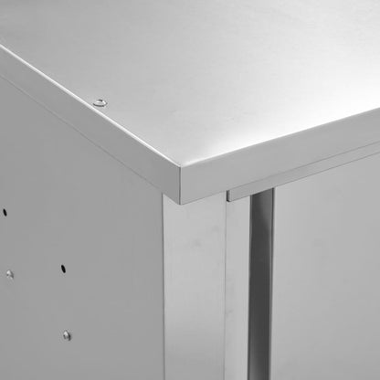 Móvel parede cozinha portas correr 150x40x50 cm aço inoxidável