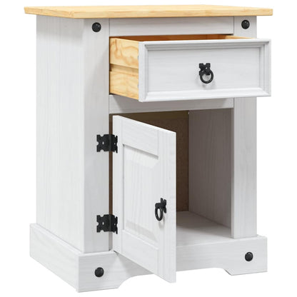 Mesa de cabeceira Corona pinho mexicano 53x39x67 cm branco
