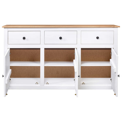 Aparador 135x40x80 cm pinho maciço panama branco