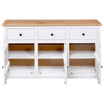 Aparador 135x40x80 cm pinho maciço panama branco