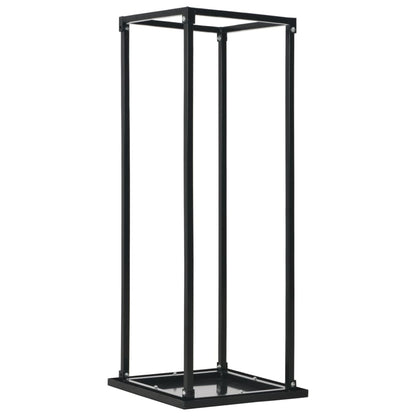 Suporte para lenha com base 37x37x113 cm aço preto