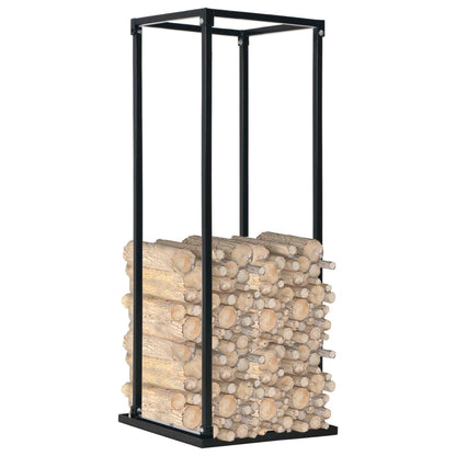 Suporte para lenha com base 37x37x113 cm aço preto