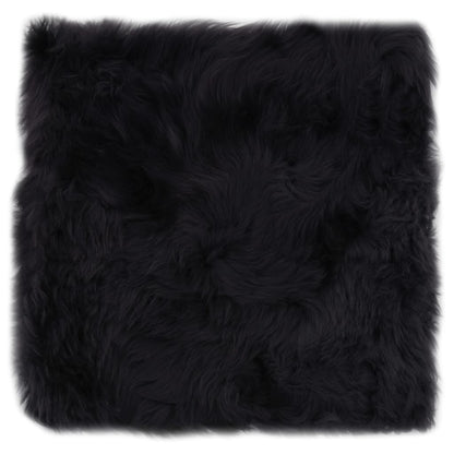 Almofadas cadeira 2 pcs 40x40cm pele carneiro cinzento-escuro