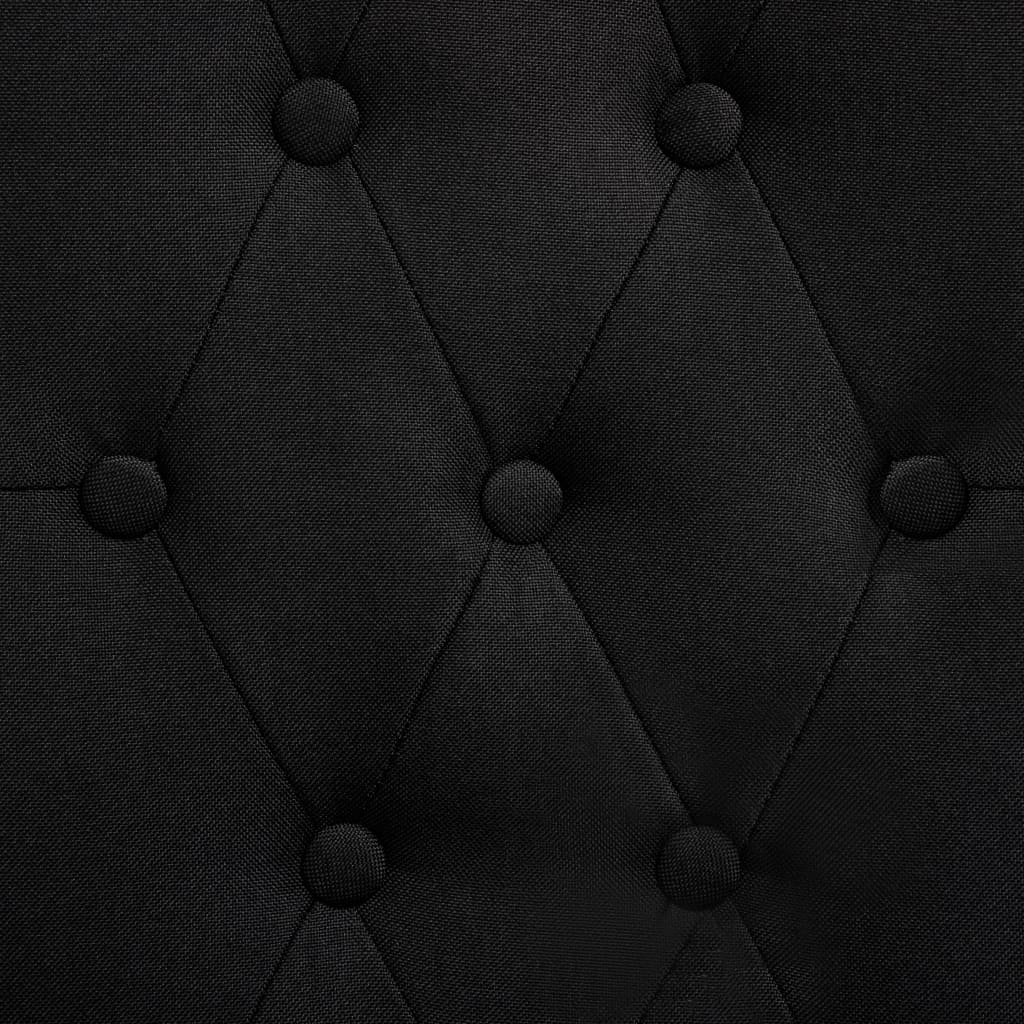 Cadeiras de jantar 4 pcs tecido preto