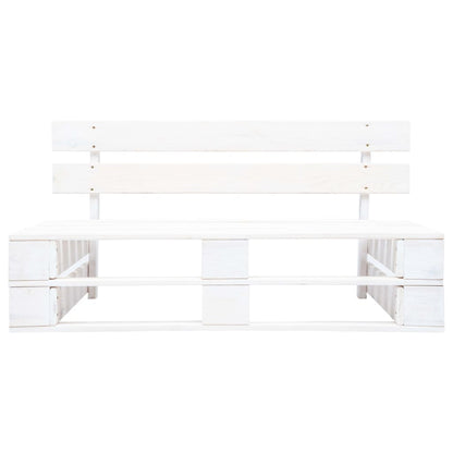 Banco de paletes para jardim madeira branco