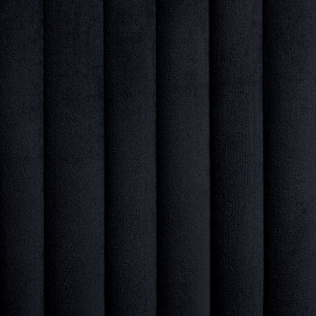 Cadeiras de jantar 6 pcs veludo preto