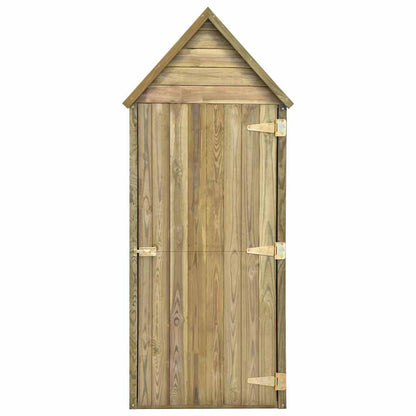 Abrigo ferramentas jardim porta 69,5x32x178cm pinho impregnado