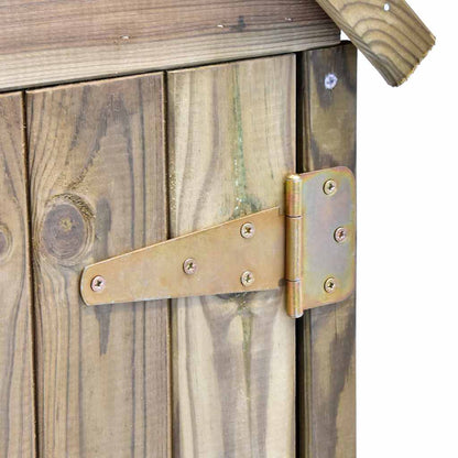 Abrigo ferramentas jardim porta 69,5x32x178cm pinho impregnado