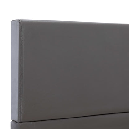Estrutura de cama 100x200 cm couro artificial cinzento