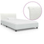 Estrutura de cama 90x200 cm couro artificial branco