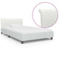 Estrutura de cama 100x200 cm couro artificial branco