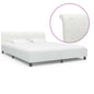 Estrutura de cama 160x200 cm couro artificial branco