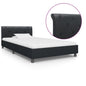 Estrutura de cama 100x200 cm couro artificial preto
