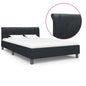 Estrutura de cama 140x200 cm couro artificial preto