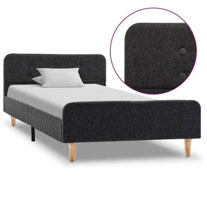 Estrutura de cama 90x200 cm serapilheira cinzento-escuro