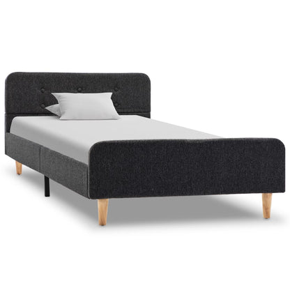 Estrutura de cama 90x200 cm serapilheira cinzento-escuro
