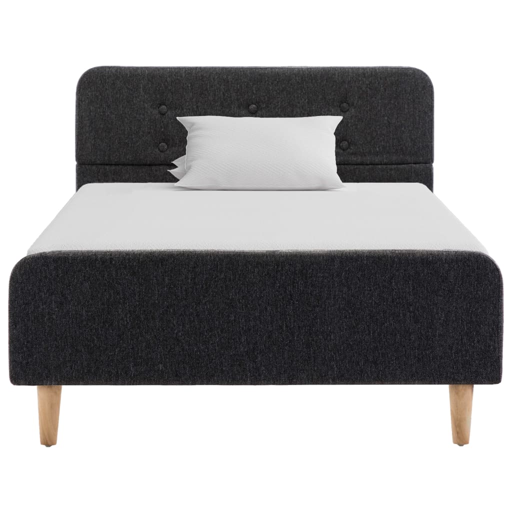 Estrutura de cama 90x200 cm serapilheira cinzento-escuro