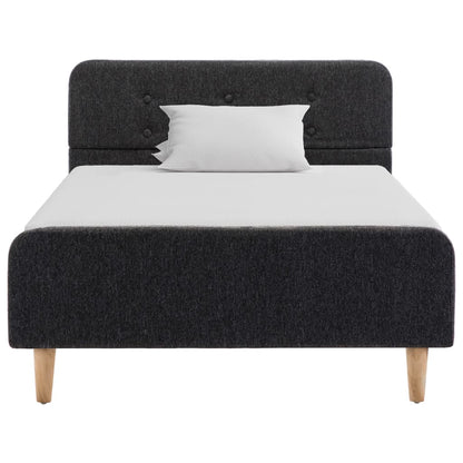 Estrutura de cama 90x200 cm serapilheira cinzento-escuro