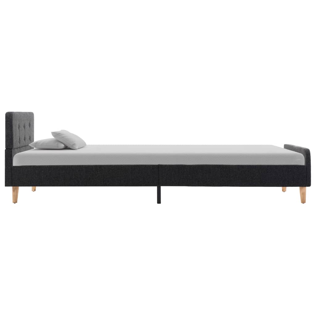 Estrutura de cama 90x200 cm serapilheira cinzento-escuro