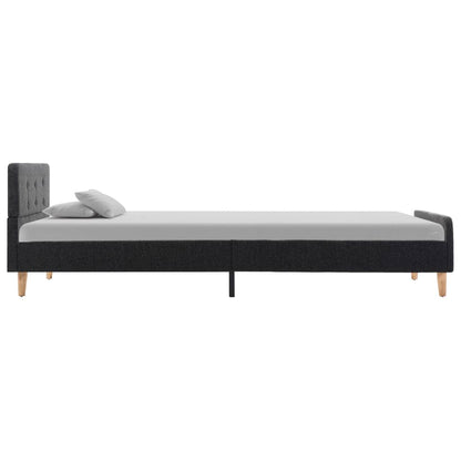 Estrutura de cama 90x200 cm serapilheira cinzento-escuro