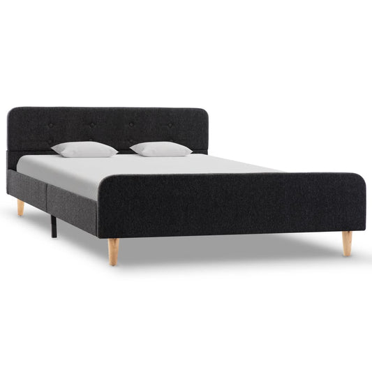 Estrutura de cama 120x200 cm serapilheira cinzento-escuro