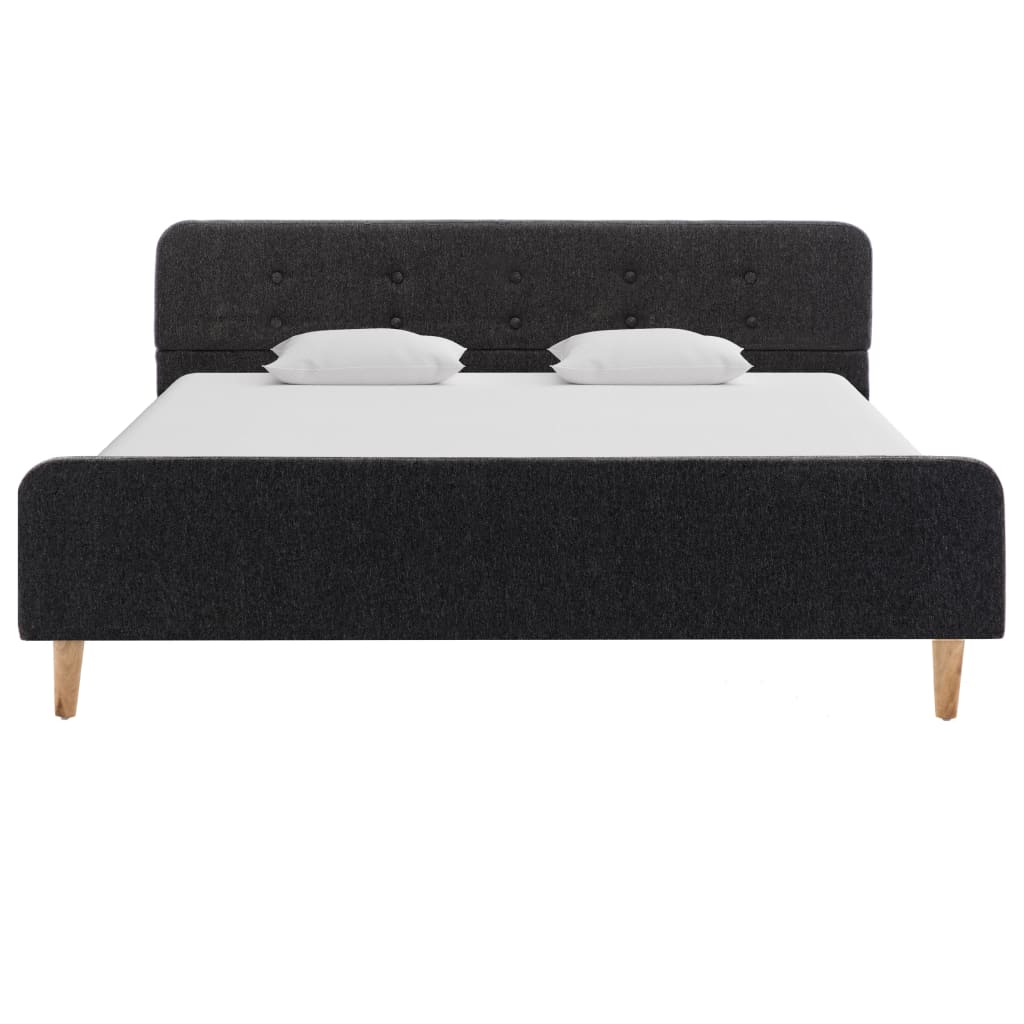 Estrutura de cama 140x200 cm serapilheira cinzento-escuro