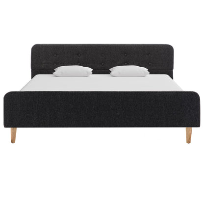 Estrutura de cama 140x200 cm serapilheira cinzento-escuro