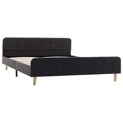 Estrutura de cama 140x200 cm serapilheira cinzento-escuro